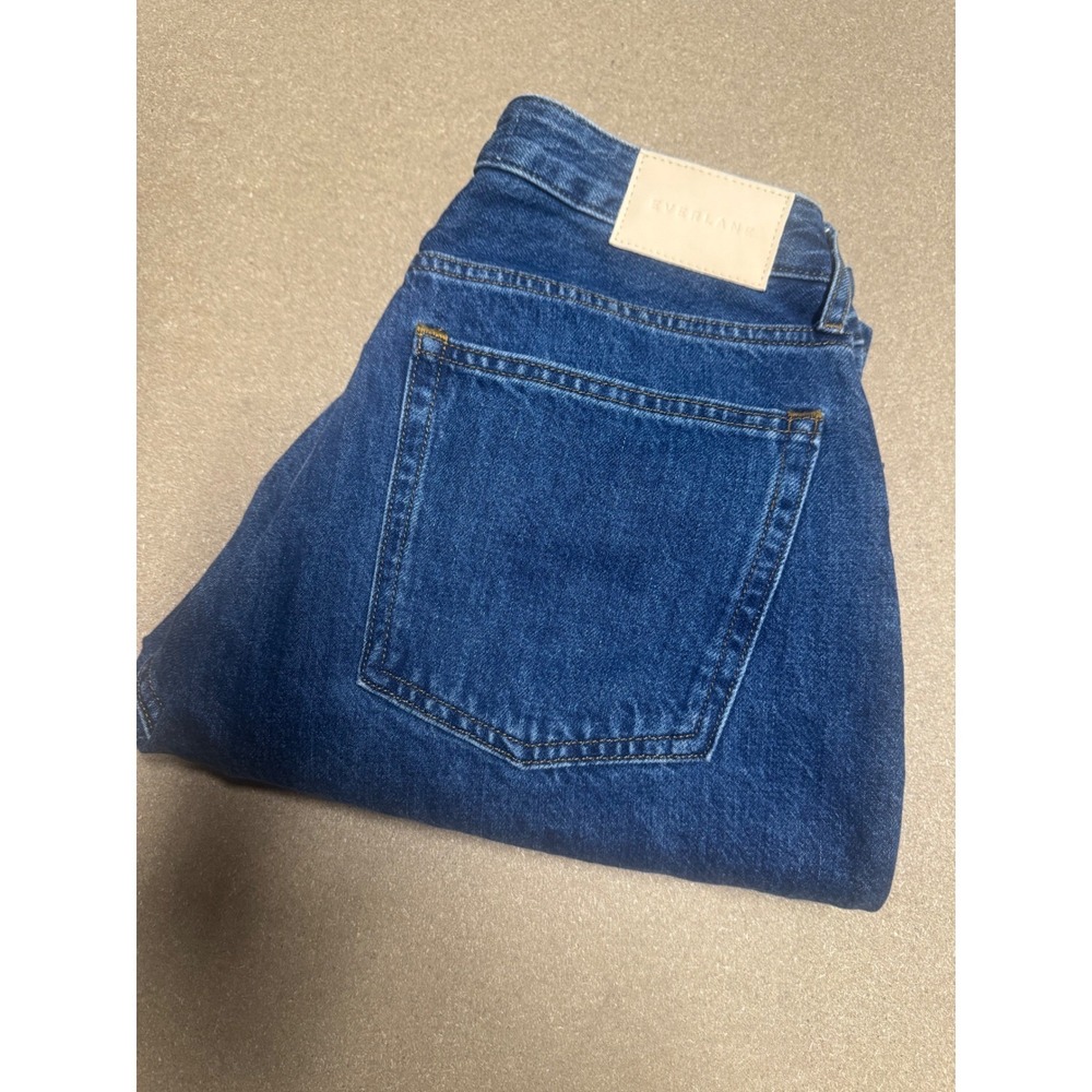 Everlane The Way High Drape Straight Jeans Mid Wash Denim‎ Size 28